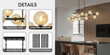 Mid Century Modern Chandelier 16-Lights Sputnik Chandelier 54in Chandelies
