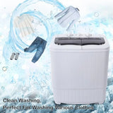 Portable Washing Machine for Apartments, Dorms, RV: 14.3 Lbs Twin Tub Washer and Dryer Combo, Gray, Compact Mini with Wash and