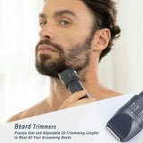 Beard Trimmers Kit for Men Precise Dial Adjustable 20 Lengths 5IN1 Electric Shavers and Hair Clippers Set Body