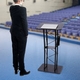 Ergonomic Curved Podium Floor-Standing Pulpit Lecture Podium
