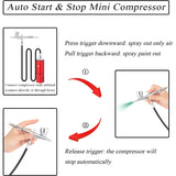 Portable Cordless Airbrush Kit with Rechargeable Compressor and AutoStop Dual Action Airbrush Pen for Barbers Model Painting Na