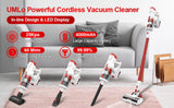 UMLo V111 300W 28Kpa Cordless Stick Vacuum with LED Display, 8 in 1