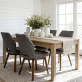 Farmhouse Dining Table, 70" Rectangular Wooden Kitchen Table for 4–6 People