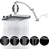 Hibbent Rain Filtered Shower Head, 13'' High Pressure Rainfall 5 Modes Showerhead
