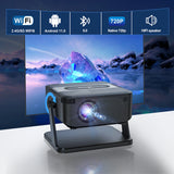 Mini Smart Projector with Native 720P Support 4K Decoding for Home Theater