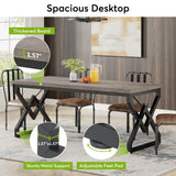 Tribesigns 63" Large Industrial Executive Desk with Extra Thickened Tabletop & Metal Frame