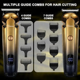 Men's Beard Trimmer Kit Electric Razor Shaver Professional Hair Clipper with Zero Gapped TBlade Nose Ear Beard