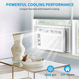 5000 BTU Window AC Unit w/ Timer Function & Easy Install Kit for Small Bedrooms