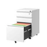 Mobile File Cabinet with Lock, Metal Filing Organizer for Home Office, Fits Letters/Legal