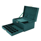 17x24x11cm 3 Tiers Large Capacity Jewelry Box with Safety Lock for Rings