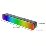 RGB Wireless Speaker Bluetooth-Compatible Desktop Speaker USB Powered Computer Speaker
