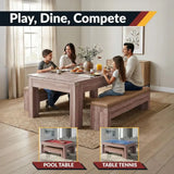 Bench-Included Billiards Table Combo Set