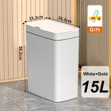 15/18L Bathroom Smart Sensor Trash Can Garbage Bucket-MD DC PRINT