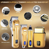 Professional Hair Clippers For Men Nose Hair Trimmer Beard Trimmer 4-piece Set, Cordless Rechargeable