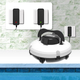 Robotic Pool Cleaner with Dual Motors Self Parking for Flat Ground Pools