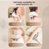 4D Deep Cordless Tissue Kneading Neck Massager with Heating Function