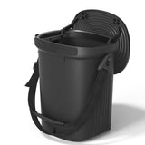 1.9 Gallon Flexible Silicone Car Trash Can With Secure Lid And Adjustable Strap, Compact Hanging Waste Bin For Vehicles