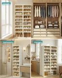SONGMICS Foldble Shoe Storage Organizer For Closet  With Magnetic Door