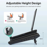 Fast Cooling Laptop Pad with 5.5" Fan, 15.6-21in, Touch Control, USB Hub