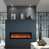 Electric Fireplace Heater, Compatible with Alexa & WiFi, Touch Screen