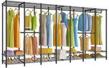 Extra Large Heavy Duty Clothes Rack Freestanding Metal Wardrobe Closet