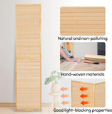 Bamboo Room Divider Folding Privacy Screen 5.6FT for Room Separation