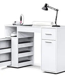 Manicure Table Nail Desk for Nail Tech with Dust Collector & Wrist Rest, Acetone Resistant Beauty Salon