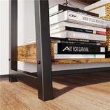 IRONCK Industrial Bookshelf 5-Tier 31.5in Wide, Bookcase Ladder Shelf, Storage Shelves Rack Shelf Unit