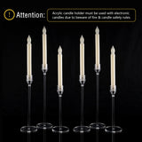 18PCs Candlestick Holder Clear Taper Candle Holders Set for Events Party