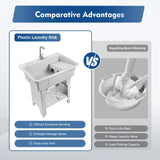 Multifunctional Laundry Sink: Durable PP Material, Easy Installation, Complete