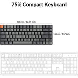 84-Key Slim Wireless/Wired Mechanical Keyboard with LED Backlight