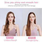 GOIPLE 2 in1 Electric Hot Comb Hair Straightener Brush Fast Heating Flat Iron Styling Brush Wig Kit with