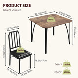 Dining Table Set for 2 Kitchen Table and Upholstered Chairs for 2 3 Piece Dining Room Table Set