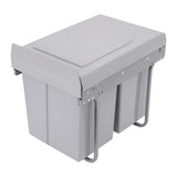 20L Each Dual Pull-Out Trash Can Easy Install Under Cabinet Kitchen Waste Bin
