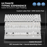 60% Mechanical Gaming Keyboard with QMK/VIA, Topographic Design