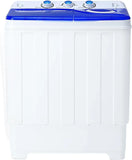 Twin Tub Portable Washing Machine for Home, Camping, RVs - Blue, 28lbs Capacity with 18lbs