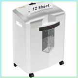 Micro-Cut Shredder: 12-Sheet, 60-Min Continuous, Shreds Paper