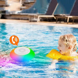 Floating Pool Speaker with Colorful Lights Hot Tub Speaker IPX7 Waterproof Wireless Speaker