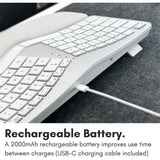 Ergonomic Wireless Split Keyboard with Backlit 100-Key Layout for Carpal