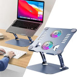 Laptop Stand With Fan Lifting Laptop Cooling Stand Ergonomic Foldable Lifting Laptop Cooling Pad With Double Fan Adjustable