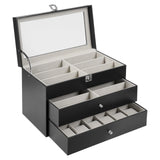 6/12/20/24/30Slots Large-capacity Watches and Glasses Display Box  Suitable for Hold Glasses Watches Jewelry Rings