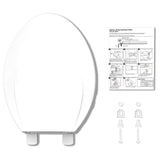 Elongated Toilet Seat with Quick-Release And Quick-Attach Plastic Toilet Seat with Soft Close