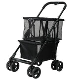 Portable Shopping Cart Multifunctional Collapsible Grocery Cart Removable Basket Personal Shopping Cart