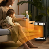 SucceBuy Electric Space Heater with Thermostat Remote Control for Desk