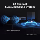 ULTIMEA 2.1ch SoundBar for Smart TV, 5.25" Wireless Subwoofer, App Control