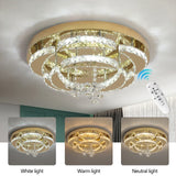 Luxury Gold K9 Crystal Ceiling Lamp Dimmable Led Chandelier Modern Living Dining