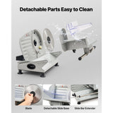 SucceBuy 6.7-10 inch Meat Slicer Electric Deli Slicer Machine with two SUS420 Blades