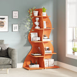 Tribesigns Corner Shelf, Modern 5-Tier Wall Corner Bookshelf, Stylish
