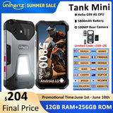 Unihertz 8849 Tank Mini Rugged Smartphone 4.3 Inch Display Android 13 5800mAh 24GB 256GB Helio G99 Octa Core 100MP Cameras IP68