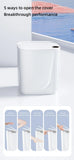 20L Smart Sensor Trash Can With Display Type-C Recharging Automatic Wastebin For Bathroom